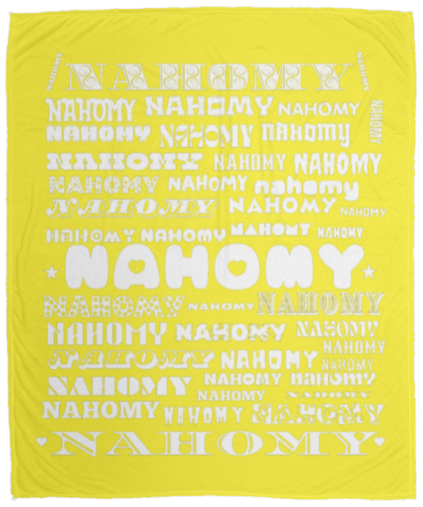 Plush Fleece Blanket - 50x60: NAHOMY NAME BLANKET