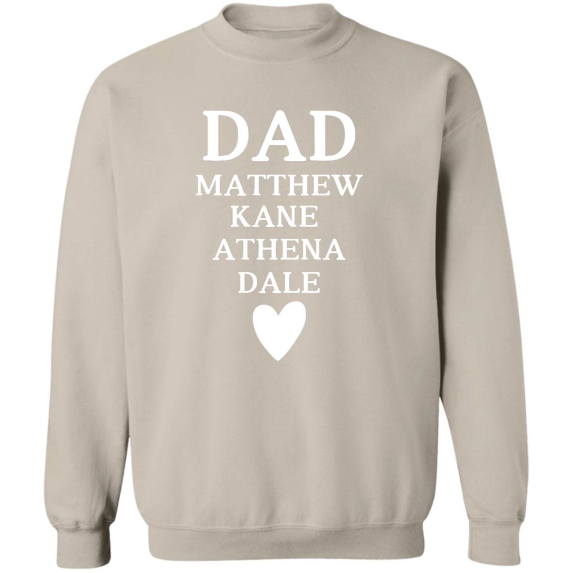 G180 Crewneck Pullover Sweatshirt: DAD MATTHEW KANE ATHENA DALE