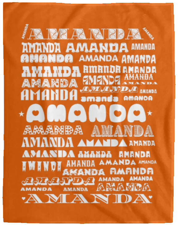 Plush Fleece Blanket - 60x80: AMANDA NAME BLANKET