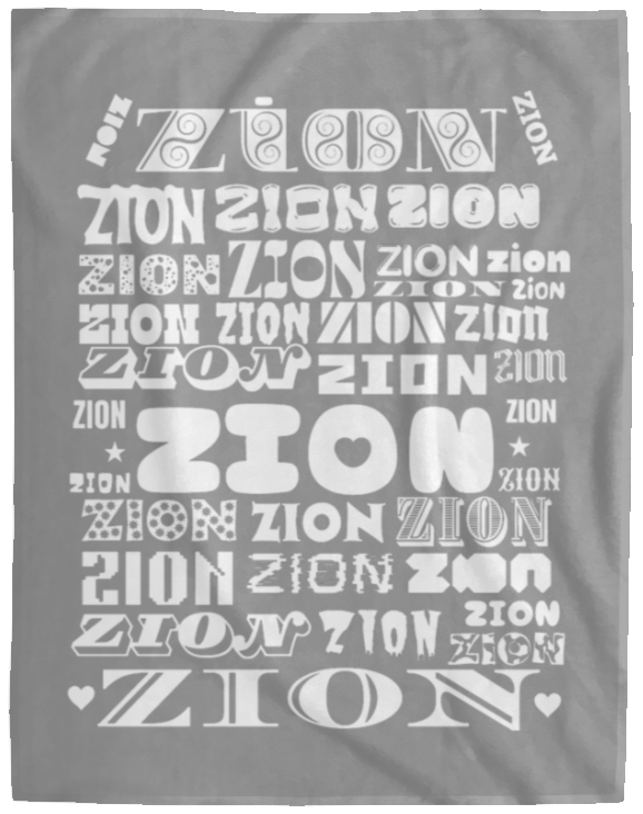 Plush Fleece Blanket - 60x80: ZION NAME BLANKET