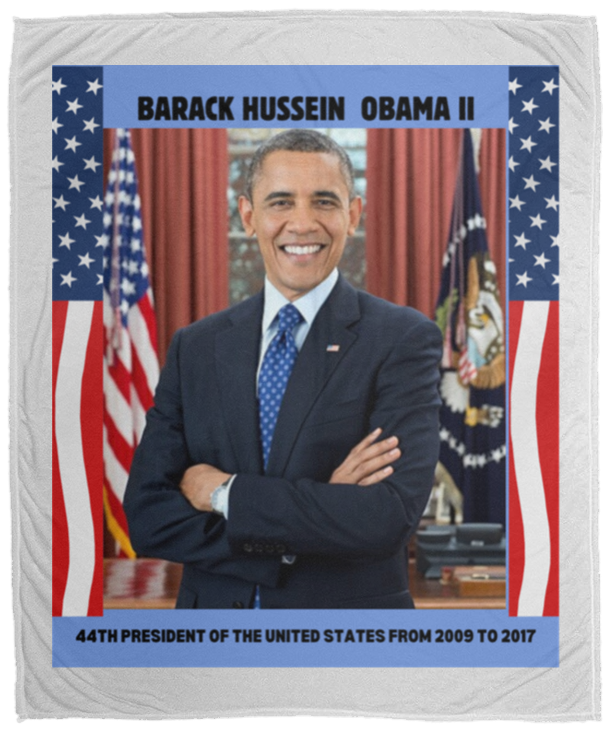 Plush Fleece Blanket - 50x60: PRESIDENT OBAMA BLANKET