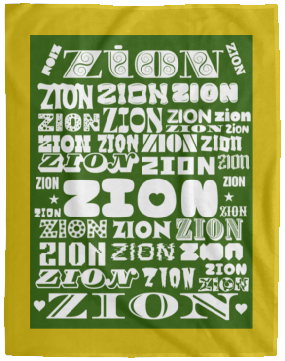 Plush Fleece Blanket - 60x80: ZION NAME BLANKET