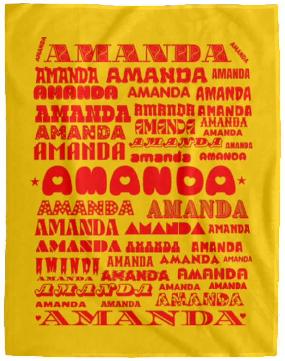 Plush Fleece Blanket - 60x80: AMANDA NAME BLANKET