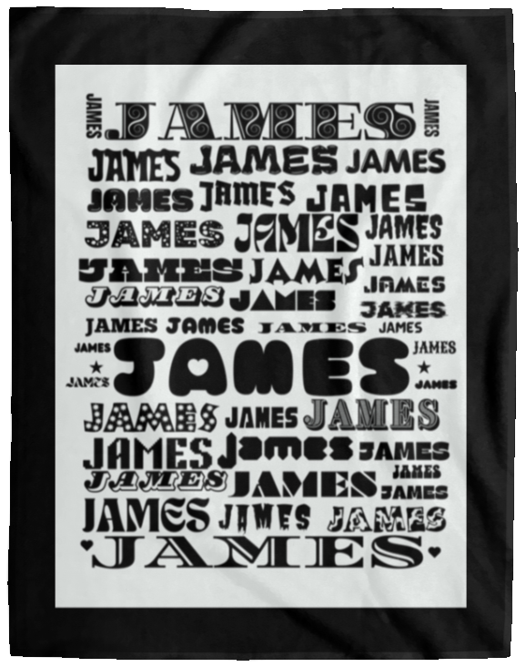 Plush Fleece Blanket - 60x80: JAMES NAME BLANKET