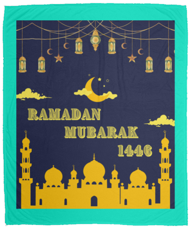 Plush Fleece Blanket - 50x60: RAMADAN MUBARAK 1446