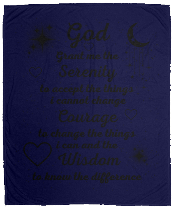 Plush Fleece Blanket - 50x60: SERENITY PRAYER BLANKET