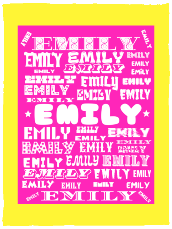 Plush Fleece Blanket - 30x40: EMILY