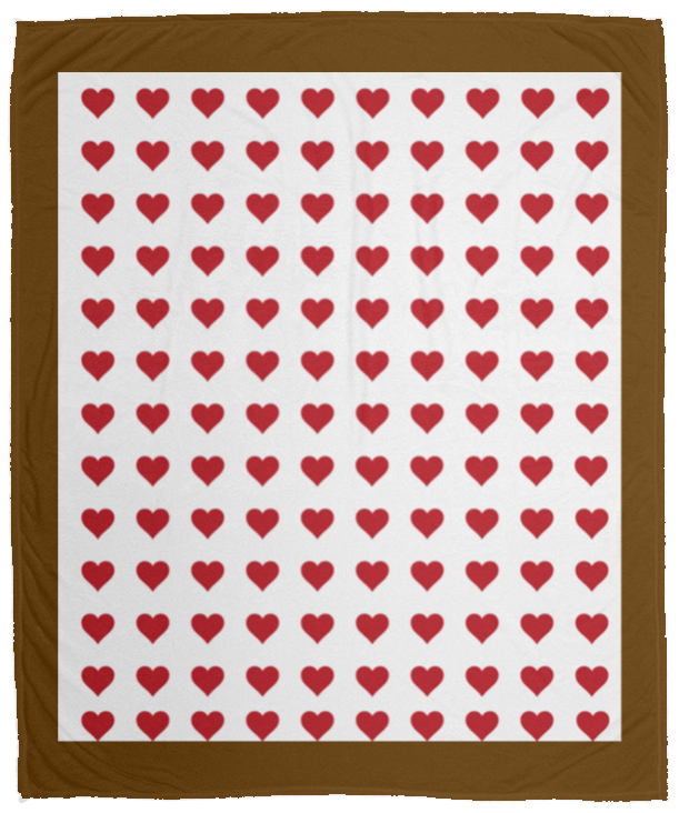 Plush Fleece Blanket - 50x60: HEARTS