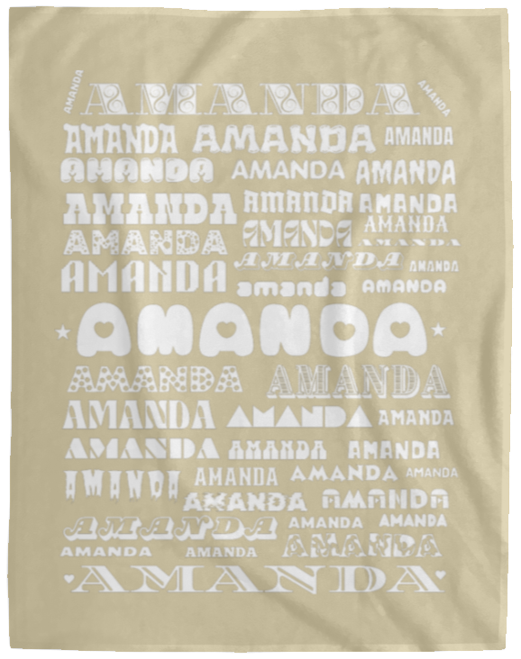 Plush Fleece Blanket - 60x80: AMANDA NAME BLANKET