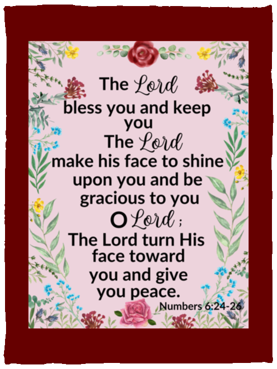 Plush Fleece Blanket - 30x40: THE LORD BLESS YOU AND KEEP YOU ,...