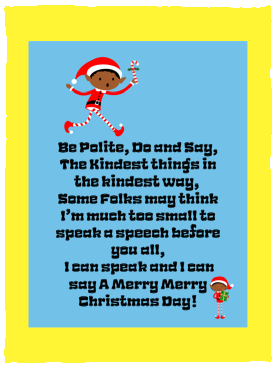 Plush Fleece Blanket - 30x40: ELF JAMES’S CHRISTMAS BLANKET BE POLITE DO AND SAY, THE KINDEST THINGS,...