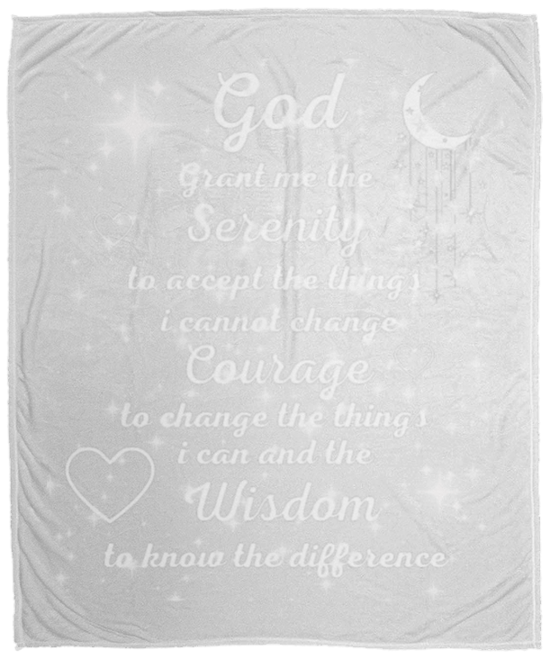 Plush Fleece Blanket - 50x60: SERENITY PRAYER BLANKET