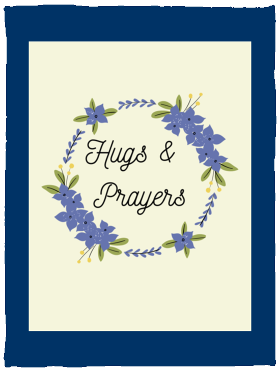 Plush Fleece Blanket - 30x40: Hugs & Prayers