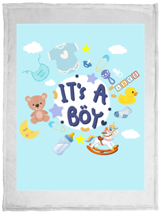 Plush Fleece Blanket - 30x40: IT'S A BOY