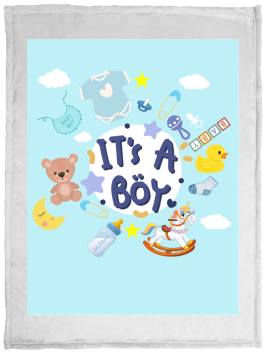 Plush Fleece Blanket - 30x40: IT'S A BOY