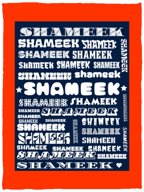 Plush Fleece Blanket - 30x40: SHAMEEK