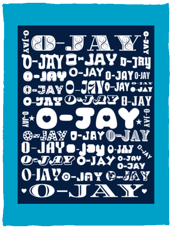 Plush Fleece Blanket - 30x40: O-JAY NAME BLANKET