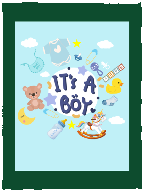 Plush Fleece Blanket - 30x40: IT'S A BOY