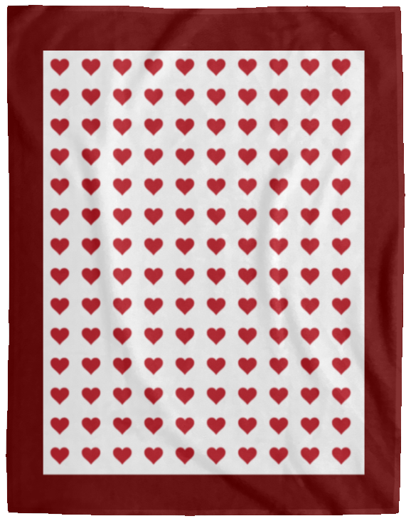 Plush Fleece Blanket - 60x80: HEARTS