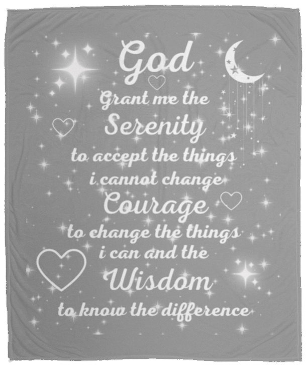 Plush Fleece Blanket - 50x60: SERENITY PRAYER BLANKET