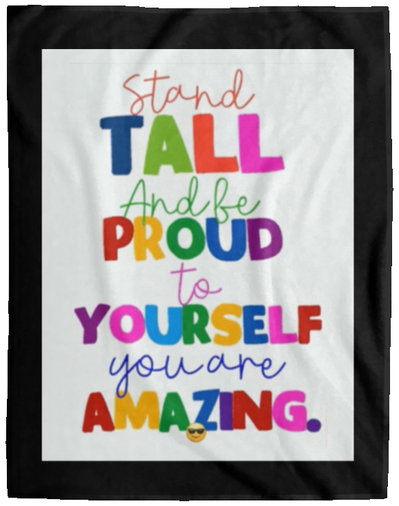 Plush Fleece Blanket - 60x80: BTS STAND TALL AND BE PROUD BLANKET