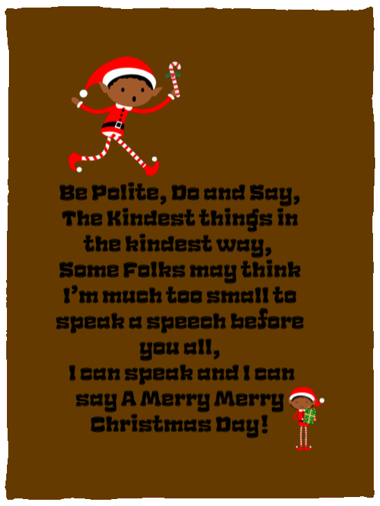 Plush Fleece Blanket - 30x40: ELF JAMES’S CHRISTMAS BLANKET BE POLITE, DO AND SAY, THE KINDEST THINGS,...