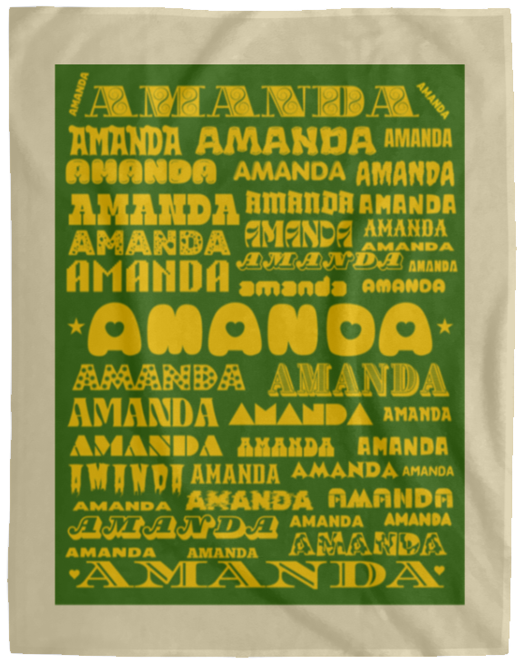 Plush Fleece Blanket - 60x80: AMANDA NAME BLANKET