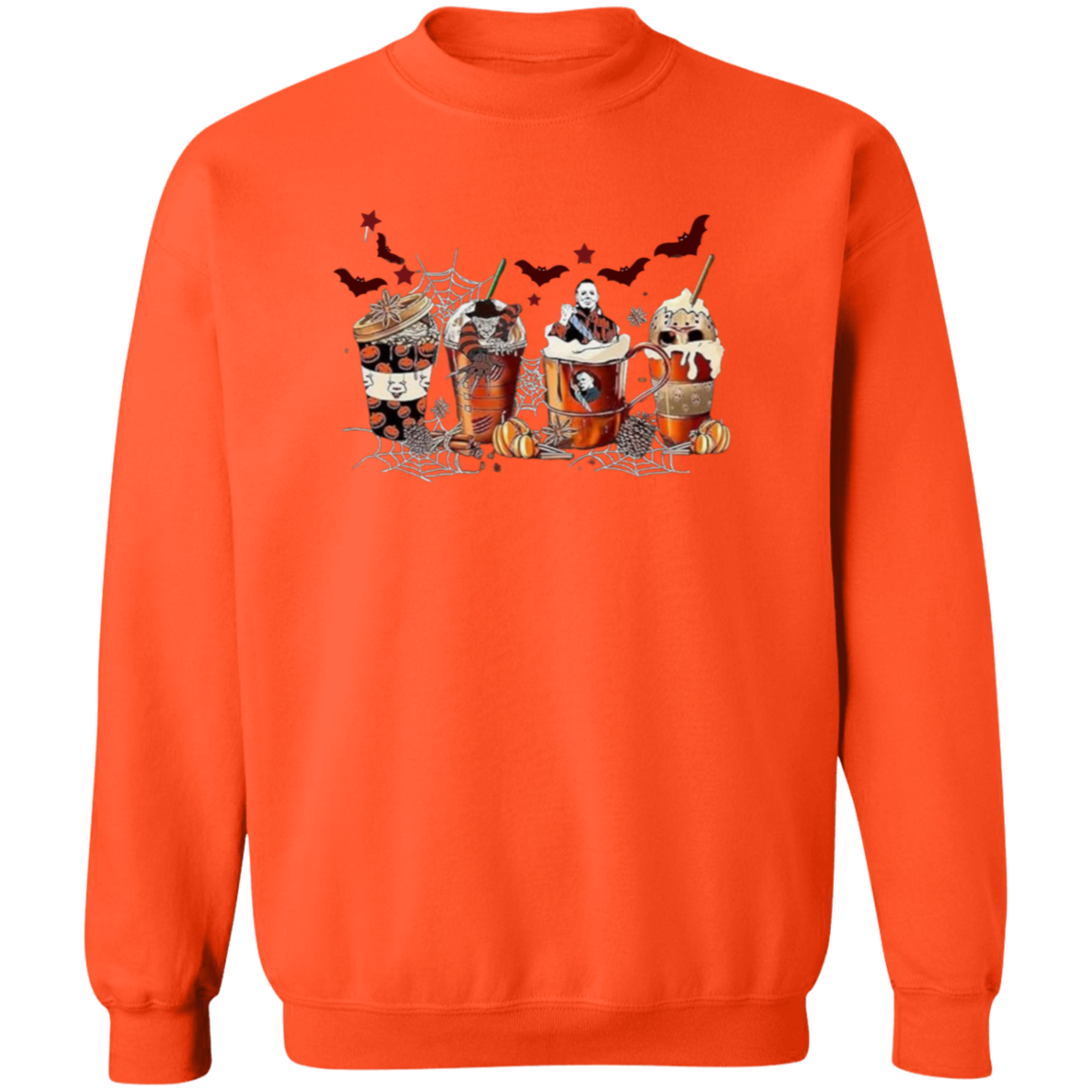 Crewneck Pullover Sweatshirt: HALLOWEEN COFFEE SWEATSHIRT