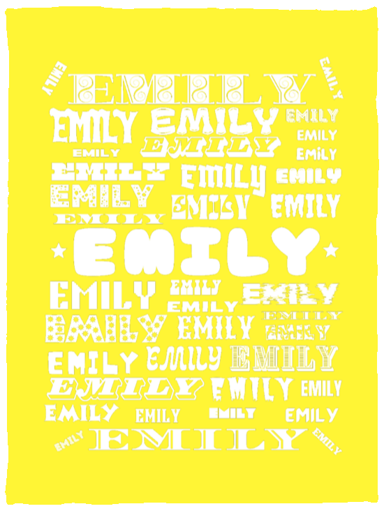 Plush Fleece Blanket - 30x40: EMILY