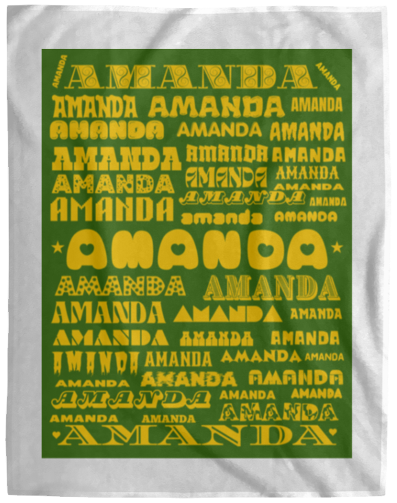 Plush Fleece Blanket - 60x80: AMANDA NAME BLANKET