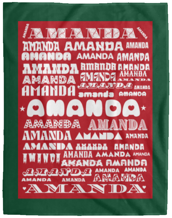 Plush Fleece Blanket - 60x80: AMANDA NAME BLANKET