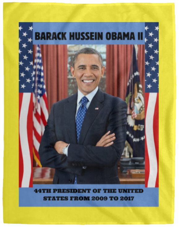 Plush Fleece Blanket - 60x80: PRESIDENT OBAMA BLANKET