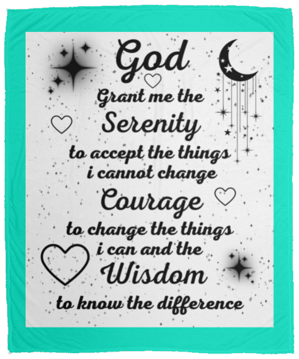 Plush Fleece Blanket - 50x60: SERENITY PRAYER BLANKET