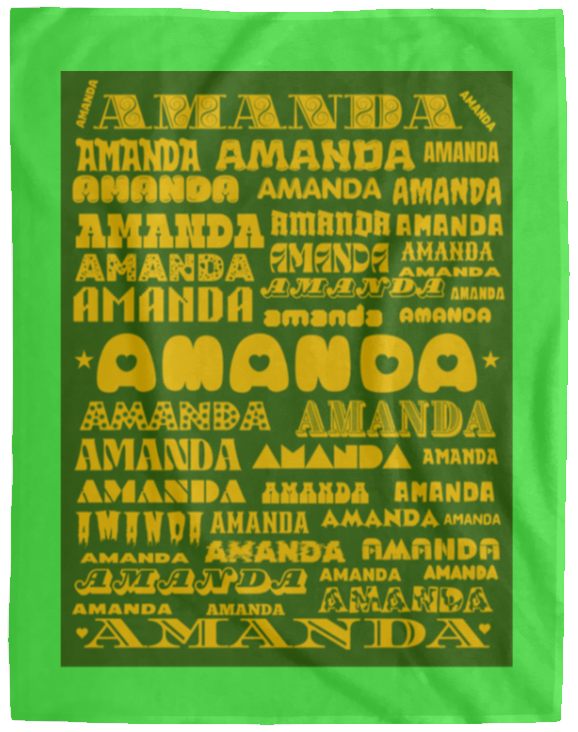 Plush Fleece Blanket - 60x80: AMANDA NAME BLANKET