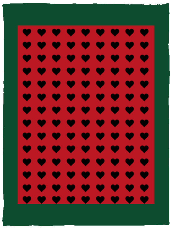 Plush Fleece Blanket - 30x40: BLACK HEARTS