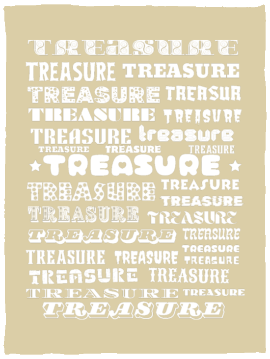 Plush Fleece Blanket - 30x40: TREASURE