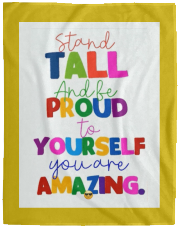 Plush Fleece Blanket - 60x80: BTS STAND TALL AND BE PROUD BLANKET