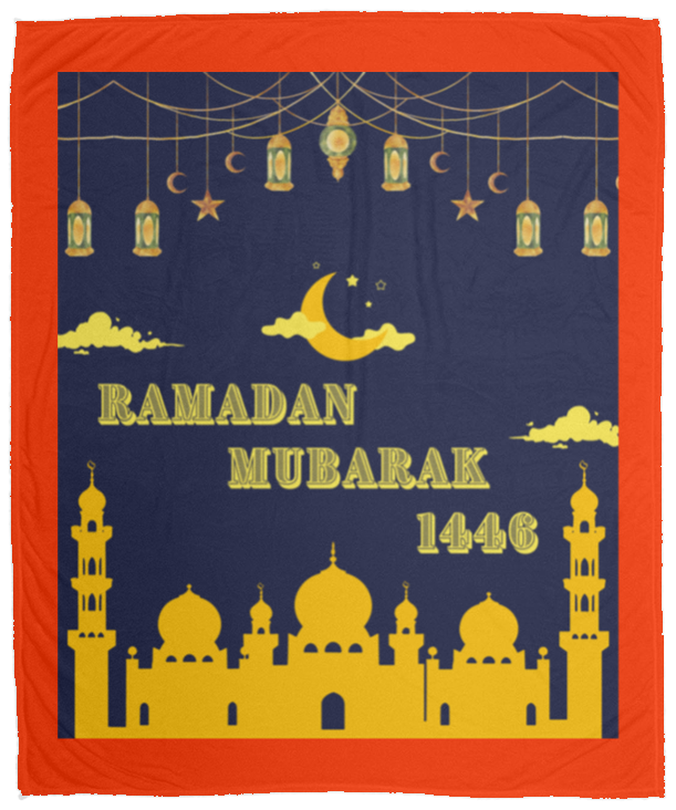 Plush Fleece Blanket - 50x60: RAMADAN MUBARAK 1446