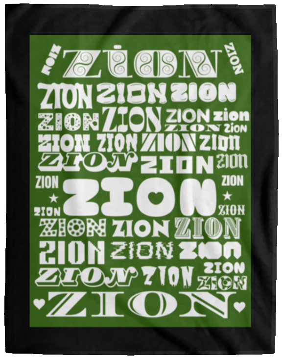 Plush Fleece Blanket - 60x80: ZION NAME BLANKET