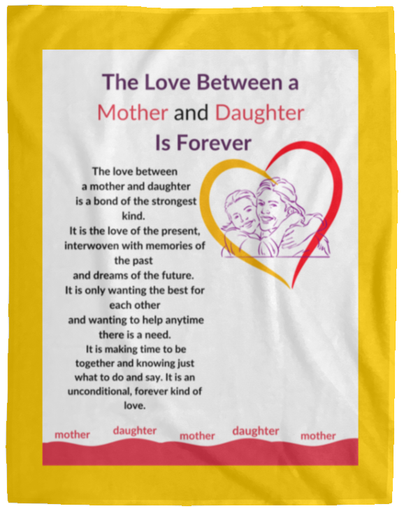 Plush Fleece Blanket - 60x80: The Love Between a Mother and Daughter Is Forever