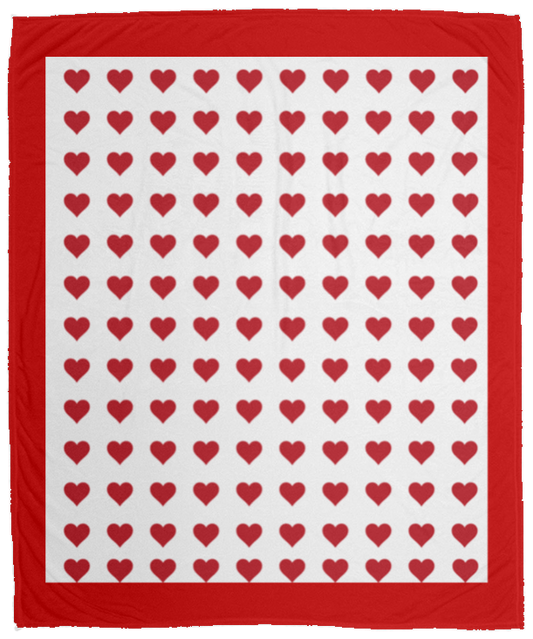 Plush Fleece Blanket - 50x60: HEARTS