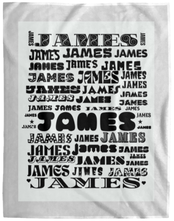 Plush Fleece Blanket - 60x80: JAMES NAME BLANKET