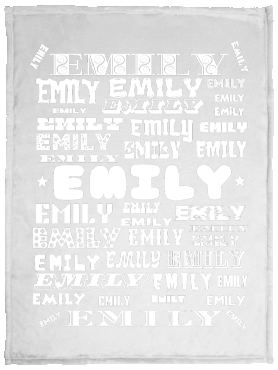 Plush Fleece Blanket - 30x40: EMILY