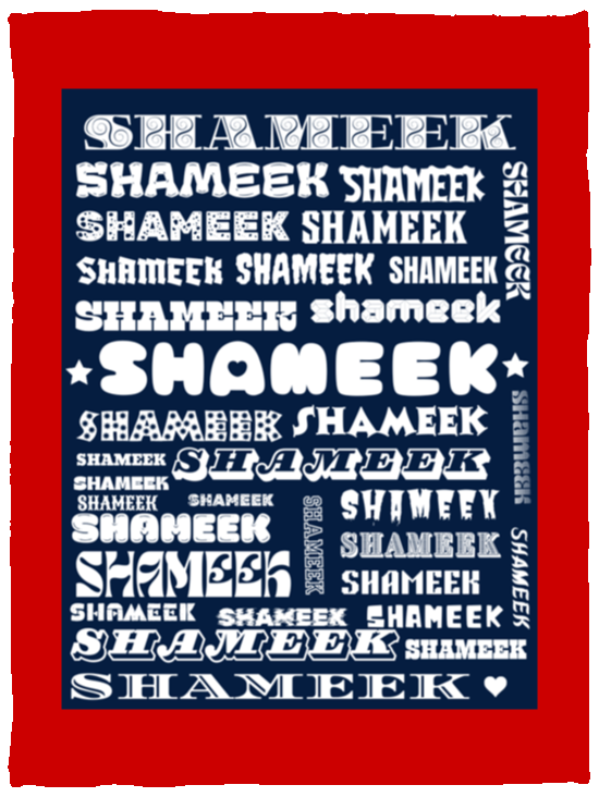 Plush Fleece Blanket - 30x40: SHAMEEK