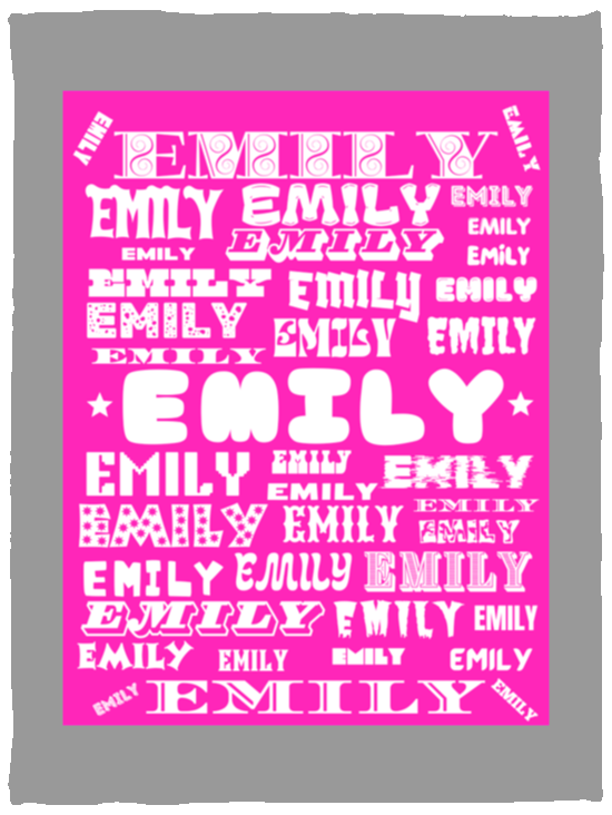 Plush Fleece Blanket - 30x40: EMILY