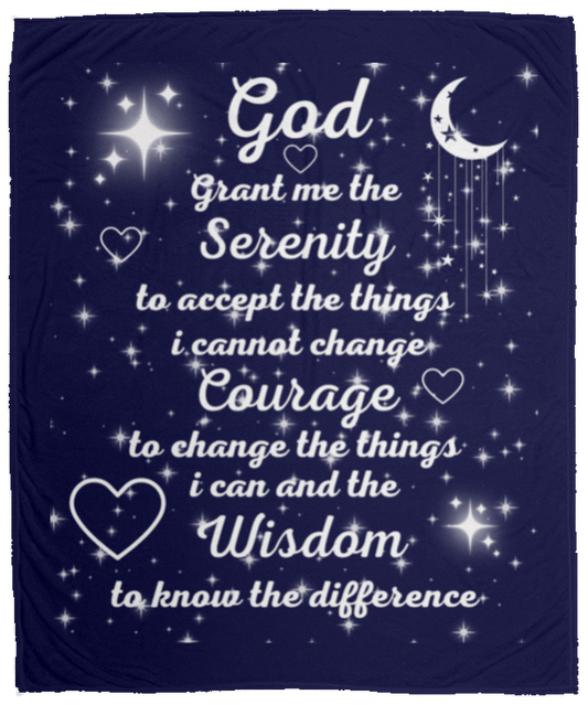 Plush Fleece Blanket - 50x60: SERENITY PRAYER BLANKET