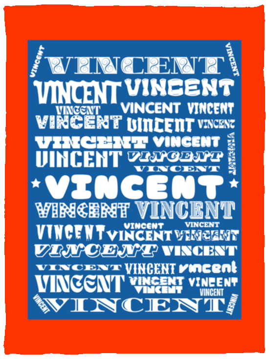 Plush Fleece Blanket - 30x40: VINCENT