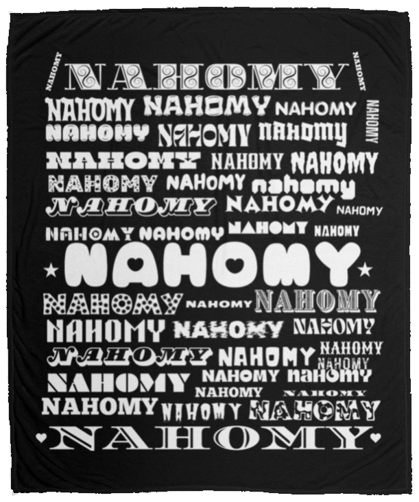 Plush Fleece Blanket - 50x60: NAHOMY NAME BLANKET