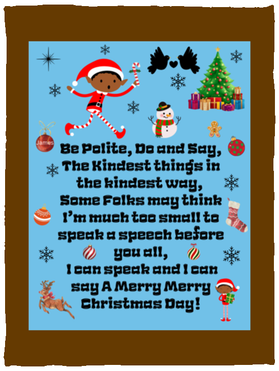 Plush Fleece Blanket - 30x40: ELF JAMES’S CHRISTMAS BLANKET Be Polite, Do and Say, The Kindest Things,…