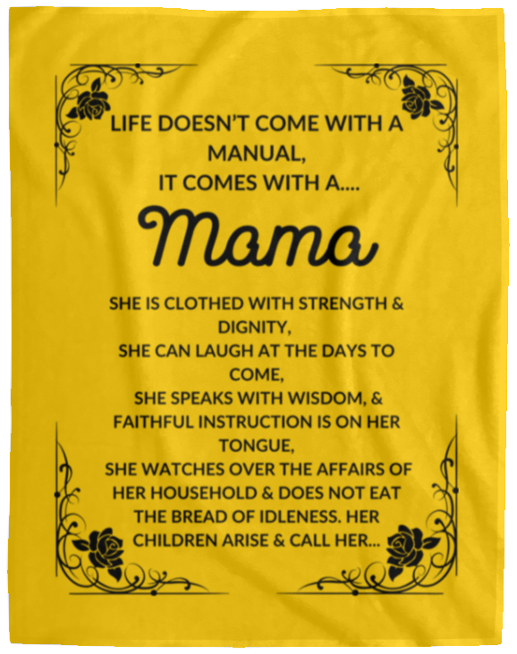 Plush Fleece Blanket - 60x80: Life Doesn't Come With  A Manual,